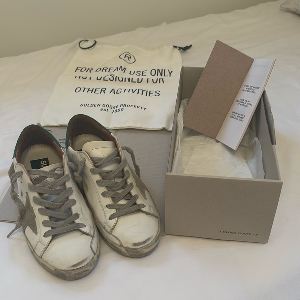 Golden Goose Superstar Classic White/Ice/Green size 37